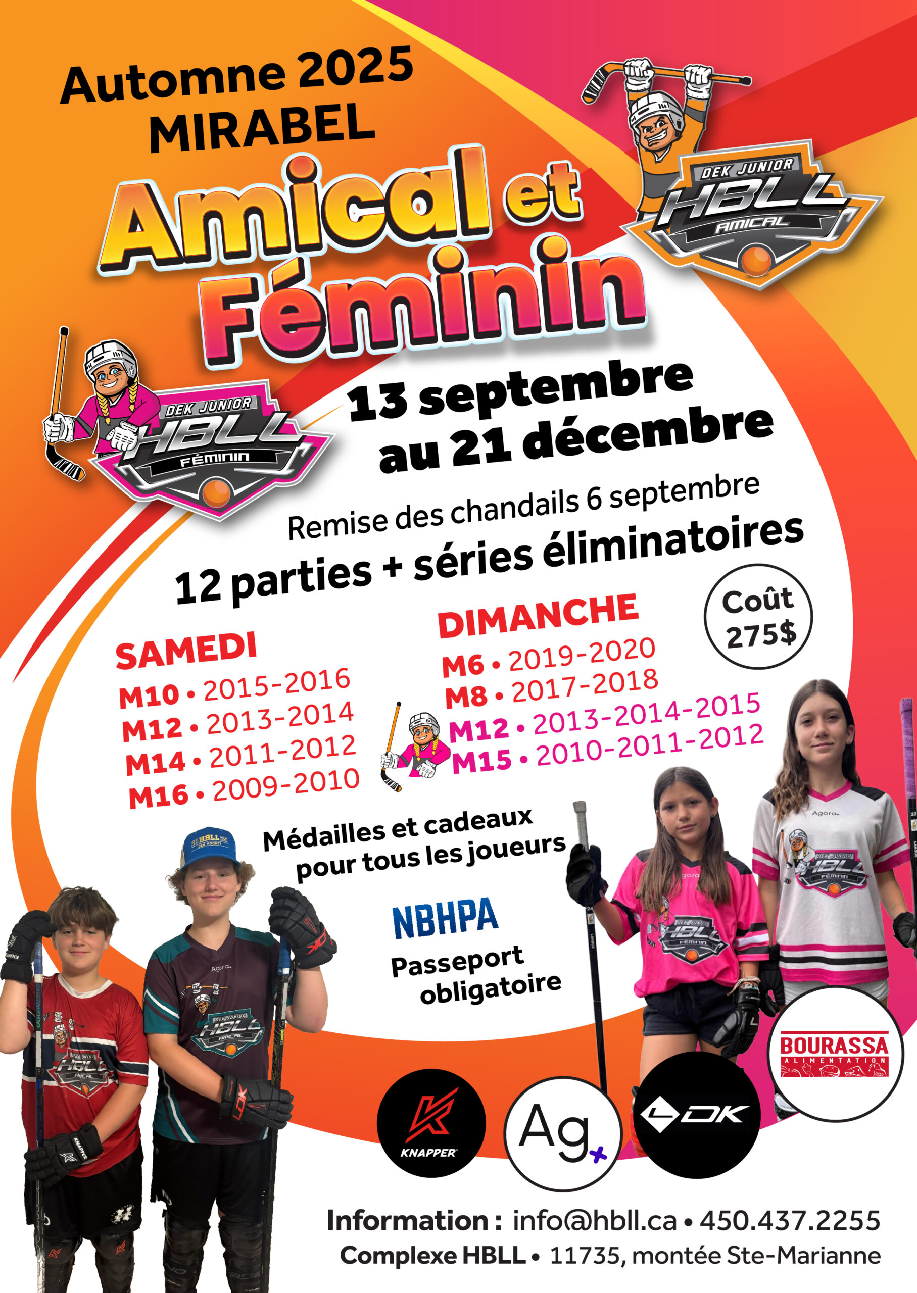 Saison automne 2025 juinior mirabel