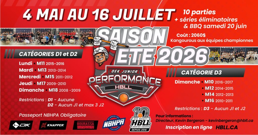 Saison junior ete 2026 PERF